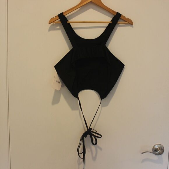 NWT Elodie Black Crop top Women Size Medium - Picture 8 of 16